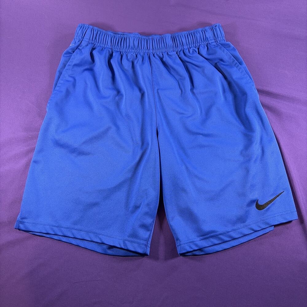 Nike Shorts Mens Large Blue Polyester Drifit Athletic Casual Gym Swoosh